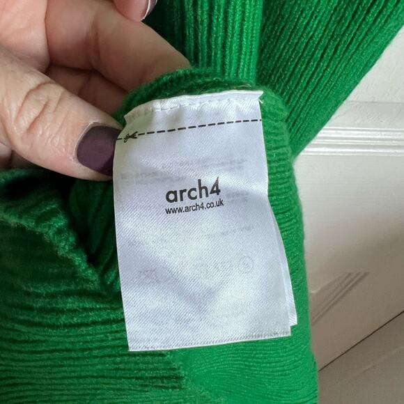 arch4 Cashmere Coco Midi Dress in Emerald Green XS - Picture 12 of 16